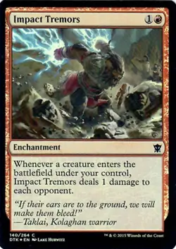 Impact Tremors - Foil - MtG Dragons of Tarkir - C140 NM 2015 - Image 1