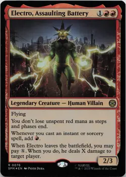 Electro, Assaulting Battery 76 Foil Rare Marvel's Spider-Man NM - Image 1