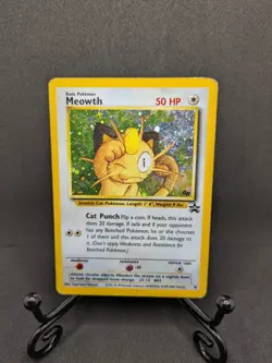 Pokemon tcg Meowth #10 GB Stamped Black Star Promo Holo HP - Image 1
