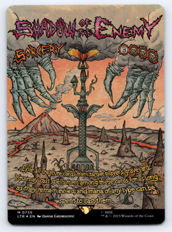 Shadow of the Enemy FOIL Borderless Poster - Lord of the Rings MTG - Image 1