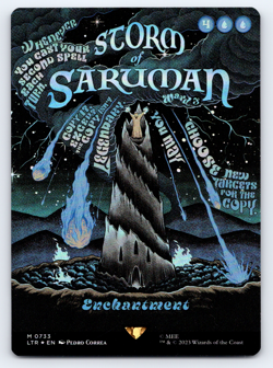 Storm of Saruman FOIL Borderless Poster - Lord of the Rings MTG - Image 1