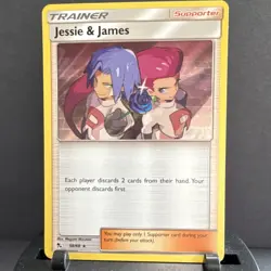 Pokemon Jessie & James Trainer Supporter Hidden Fates Holo Rare 58/68 Card - Image 1