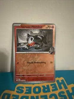 Pokemon Team Rocket's Houndour 037/182 Reverse Holo Destined Rivals English NM - Image 1