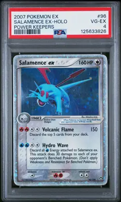 2007 POKEMON EX POWER KEEPERS #96 SALAMENCE EX-HOLO PSA 4 - Image 1