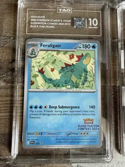 Pokemon Feraligatr #213 Scarlet & Violet Promo TAG Graded 10 GEM MINT - Image 1