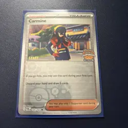 Carmine (Regional Stamp Promo, #145/167) Staff - Pokemon - Image 1