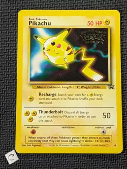 Pikachu 4 - WOTC Black Star Movie Promo Pokemon TCG MP - Image 1