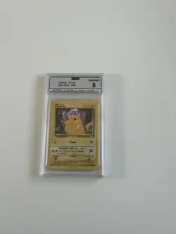 2000 POKEMON TCG PIKACHU BASE 2 #87YELLOW CHEEKS BASE SET 2 87/130 GRADE 8 NM-MT - Image 1