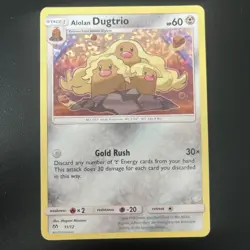 Alolan Dugtrio 11/12 - 2019 McDonald’s Promo Confetti Holo - Pokemon TCG - NM/LP - Image 1