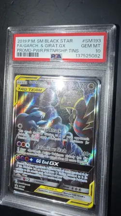 PSA 10 GARCHOMP & GIRATINA GX SM193 BLACK STAR PROMO SUN & MOON TAG TEAM POKEMON - Image 1