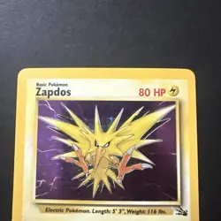 Pokemon Zapdos HOLO 15/62 Fossil Set Rare! LP - Image 2