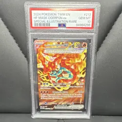 Pokemon Hearthflame Mask Ogerpon ex 212/167 TWM Holo PSA 10 English - Image 1