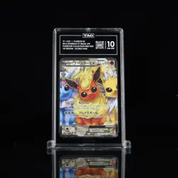 2016 Pokemon Japanese Pokekyun Collection Flareon EX Full Art 007 TAG 10 - Image 1