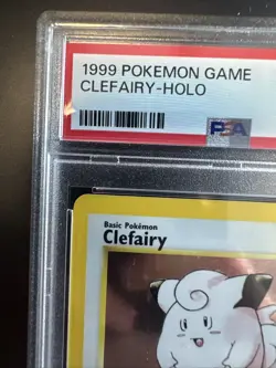 1999 POKEMON BASE SET UNLIMITED #5 CLEFAIRY-HOLO PSA 8 - Image 2