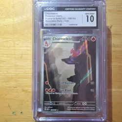 Pokemon CGC 10 Gem Mint Charmeleon Illustration Rare Holo 169/165 SV151 2023 - Image 1