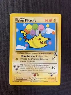 Flying Pikachu 25 WOTC Black Star Promo Pokemon TCG - Image 1