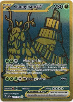 Pokemon Chongjian ex Gold Secret Rare Paldeas Schicksale PAF 240/091 NM Deutsch - Image 1