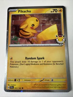 Pikachu 051/162 Pokemon Day 2026 - Anniversary Stamped NM - Image 1