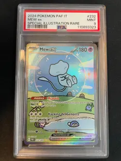 Pokemon Mew Ex 232/091 Bubble Mew Bolla Destino di Paldea PSA 9 ITALIAN - Image 1