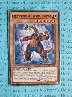 Dinowrestler Eskrimamenchi DANE-EN006 Common Yu-Gi-Oh Card (U) New - Image 3