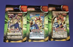 Yugioh Lot of 3 Sealed Blister Packs. LOB, MRD, IOC Booster Packs - Image 1