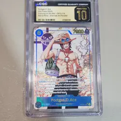 One Piece TCG Portgas D. Ace OP13-119 Alt Art SEC “Carrying On His Will” NM Foil - Image 1