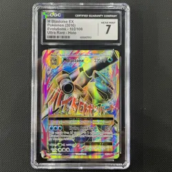 Pokemon Card M Blastoise EX 102/108 XY Evolutions Holo Full Art Rare NM CGC 7 - Image 1