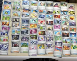 75 Pokemon Trainer Card Lot - Mixed Trainers, Items, Stadiums & Supporters - Image 1