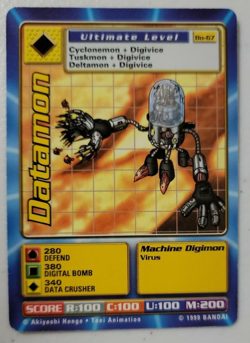 1999 Bandai TCG Digimon Digital Monsters Card Bo-67 Datamon - Image 1