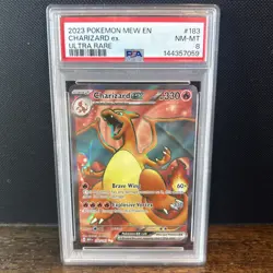 2023 Pokemon TCG Charizard EX Ultra Rare Holo Card PSA 8, 183/165 - Image 1