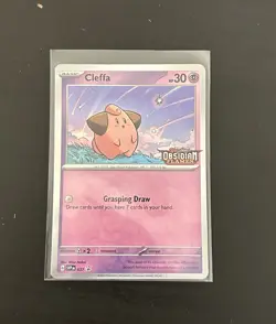 Cleffa SVP 037 Promo Pre-Release Obsidian Flames Stamped Holo Pokemon TCG Card - Image 1