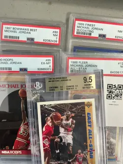 Lot of (5) Assorted Michael Jordan Slabbed Cards - Image 1
