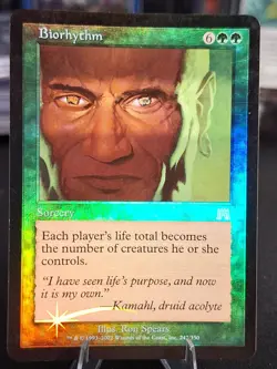 FOIL Biorhythm Onslaught Magic the Gathering Rare Fun Card - Image 1