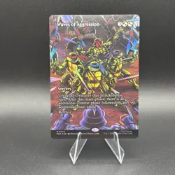 MTG Waves of Aggression (Borderles FOIL) NM/Unplayed, TMNT Source Material M0013 - Image 1