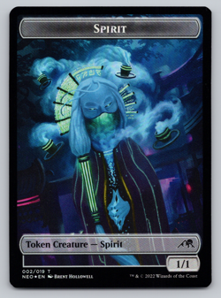 Pilot | Spirit - FOIL - Double Sided Token - Kamigawa: Neon MTG - Image 2