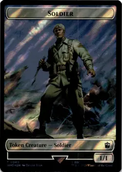 MTG Soldier // Alien Insect Double-Sided Token (Surge Foil) Foil NM Doctor Who - Image 1