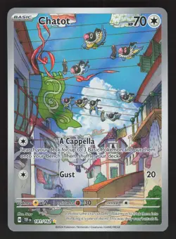 Chatot 181/162 Pokemon TCG SV05: Temporal Forces NM - Image 1