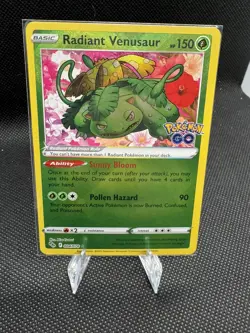Radiant Venusaur 004/078 Radiant Rare Pokemon Card Pokemon GO 🔥 NM/M 🔥 - Image 2