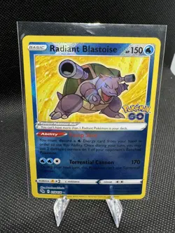 Radiant Blastoise 018/078 Radiant Rare Pokemon Card Pokemon GO NM/M - Image 4