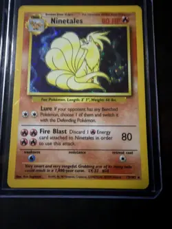 Pokemon TCG Ninetales 12/102 Base Set Unlimited Holo Rare Vintage 1999 WOTC MP - Image 2