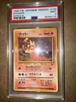 PSA 9 Magmar #126 1998 Vending Series III Japanese Pokemon Card - Image 3