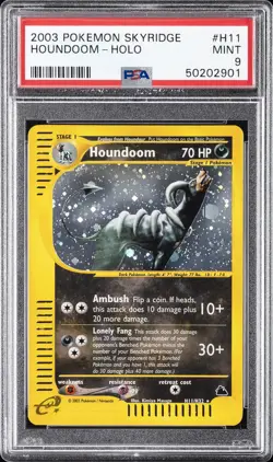 2003 POKEMON SKYRIDGE #H11 HOUNDOOM-HOLO PSA 9 - Image 1