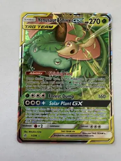 Pokemon TCG - Venusaur and Snivy GX 1/236 - Tag Team - Cosmic Eclipse NM - Image 1