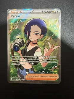 Perrin 209/167 Twilight Masquerade Pokemon TCG Trainer Full Art LP - Image 1