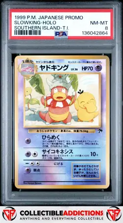 1999 Pokemon Japanese Promo Slowking Holo Southern Island-T.I. PSA 8 - Image 1