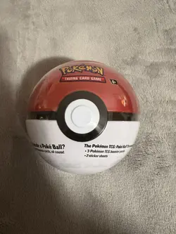 Pokemon TCG PokeBall Tin - 3 Booster Packs + 1 Coin! New, Sealed, In Hand! - Image 1