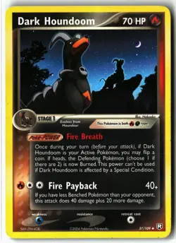 Dark Houndoom ⭐ 37/109 Uncommon Team Rocket Returns 2004 Pokemon NM - Image 1