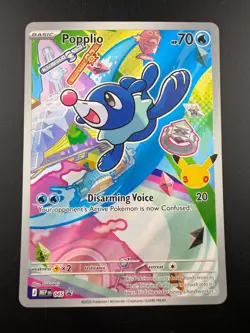 Pokemon TCG Popplio 045 First Partner Illustration Black Star Promo NM - Image 1