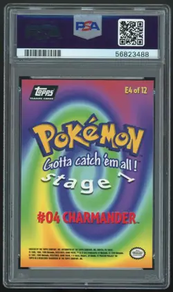 1999 Topps Pokemon Charmander #4 E4 - PSA 9 MINT - Image 2