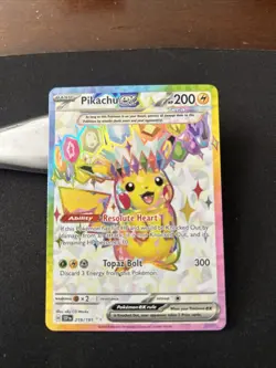 2024 Pokemon Surging Sparks Pikachu Ex #219/191 - Image 1
